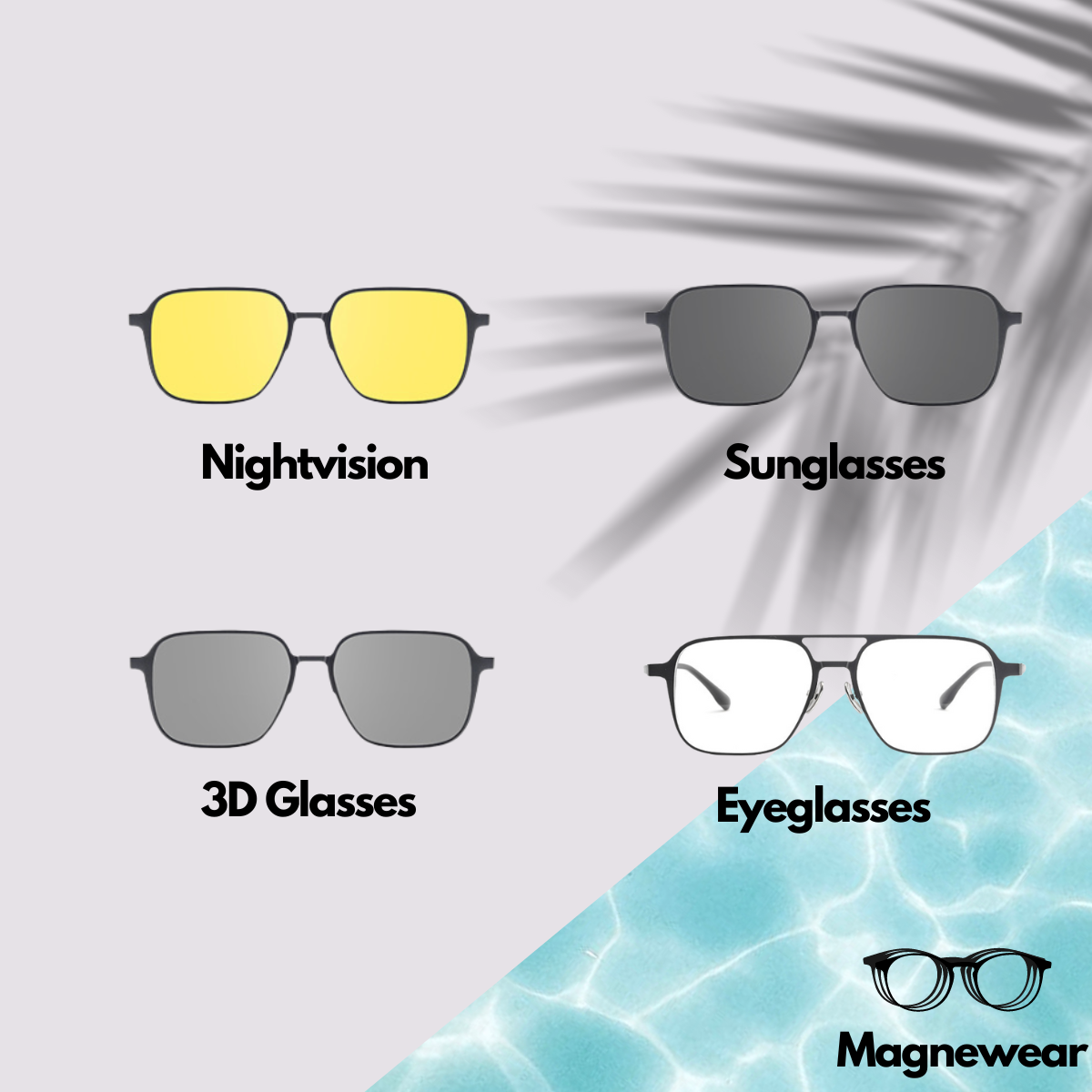 Magnetic clip on sunglasses for prescription glasses are incredibly easy to wear