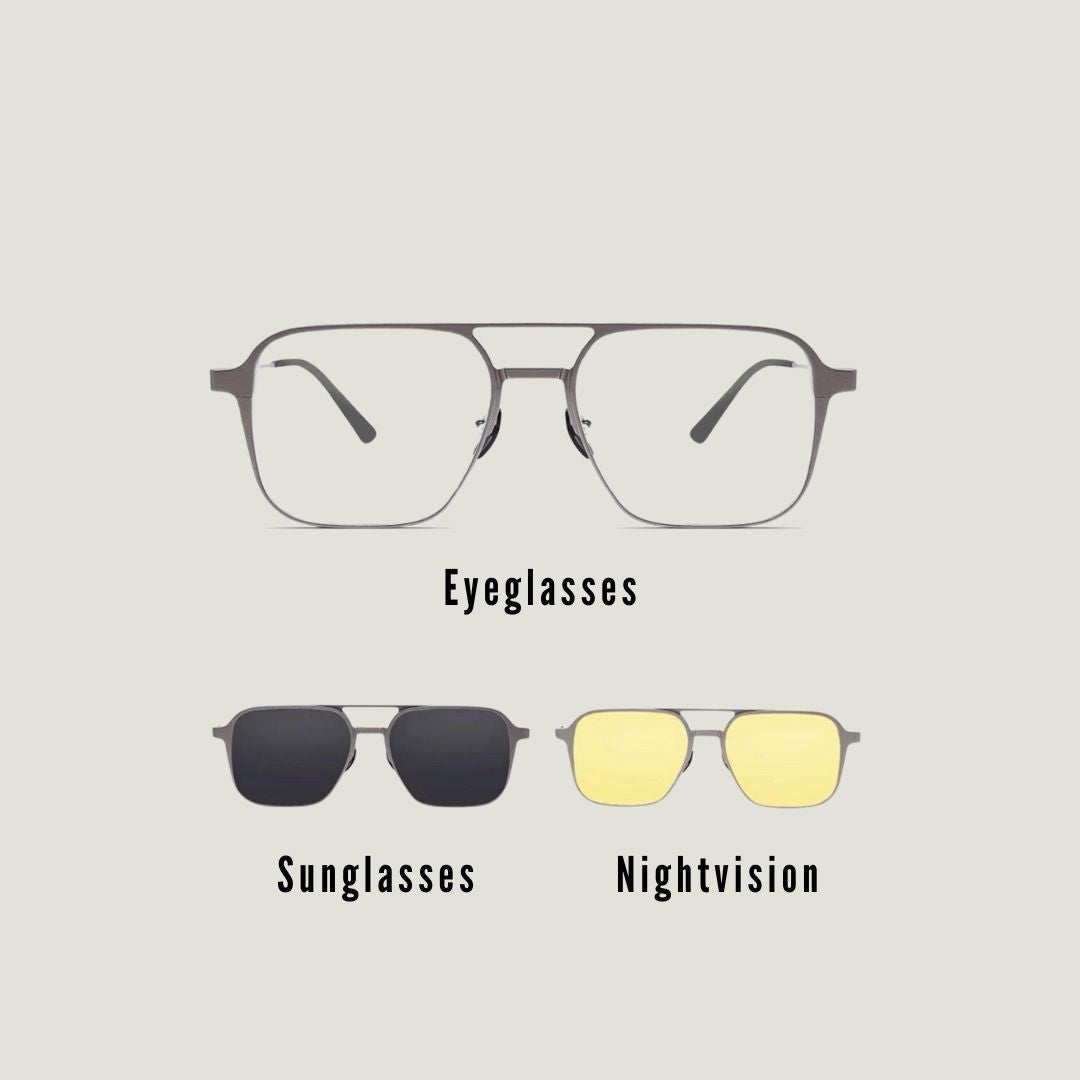 Magnetic sunglasses, 3D eyeglasses, and customized lenses for clip on 3D glasses
