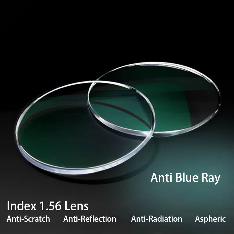Anti-blue ray 1.56 lenses for prescription glasses with magnetic frames to reduce blue light