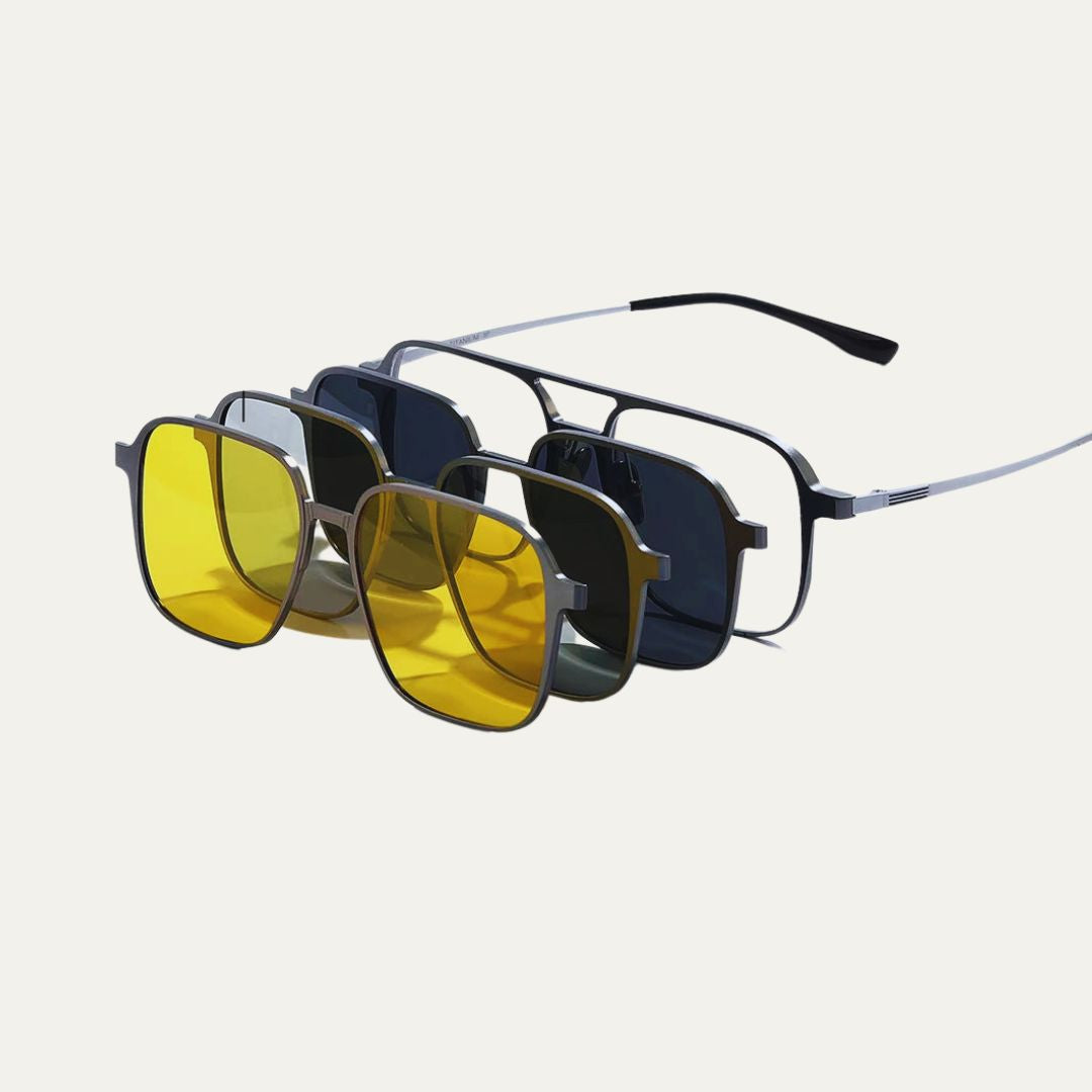 Magnewear magnetic sunglasses with sleek design, polarized lenses, and versatile clip on frame