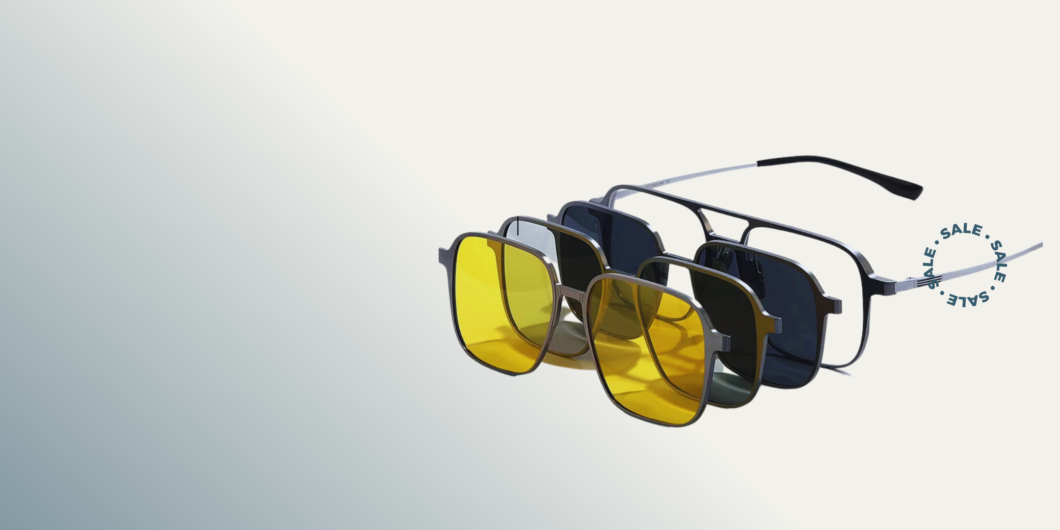 Eyeglass frames with magnetic sunglasses